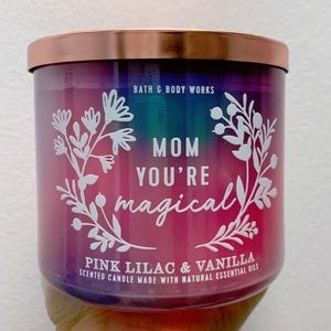 BBW Pink Lilac & Vanilla 3 Wick Candle